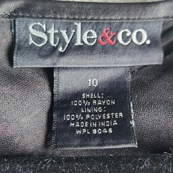 Style & Co Black And Pink Floral Maxi Dress - Picture 10 of 10